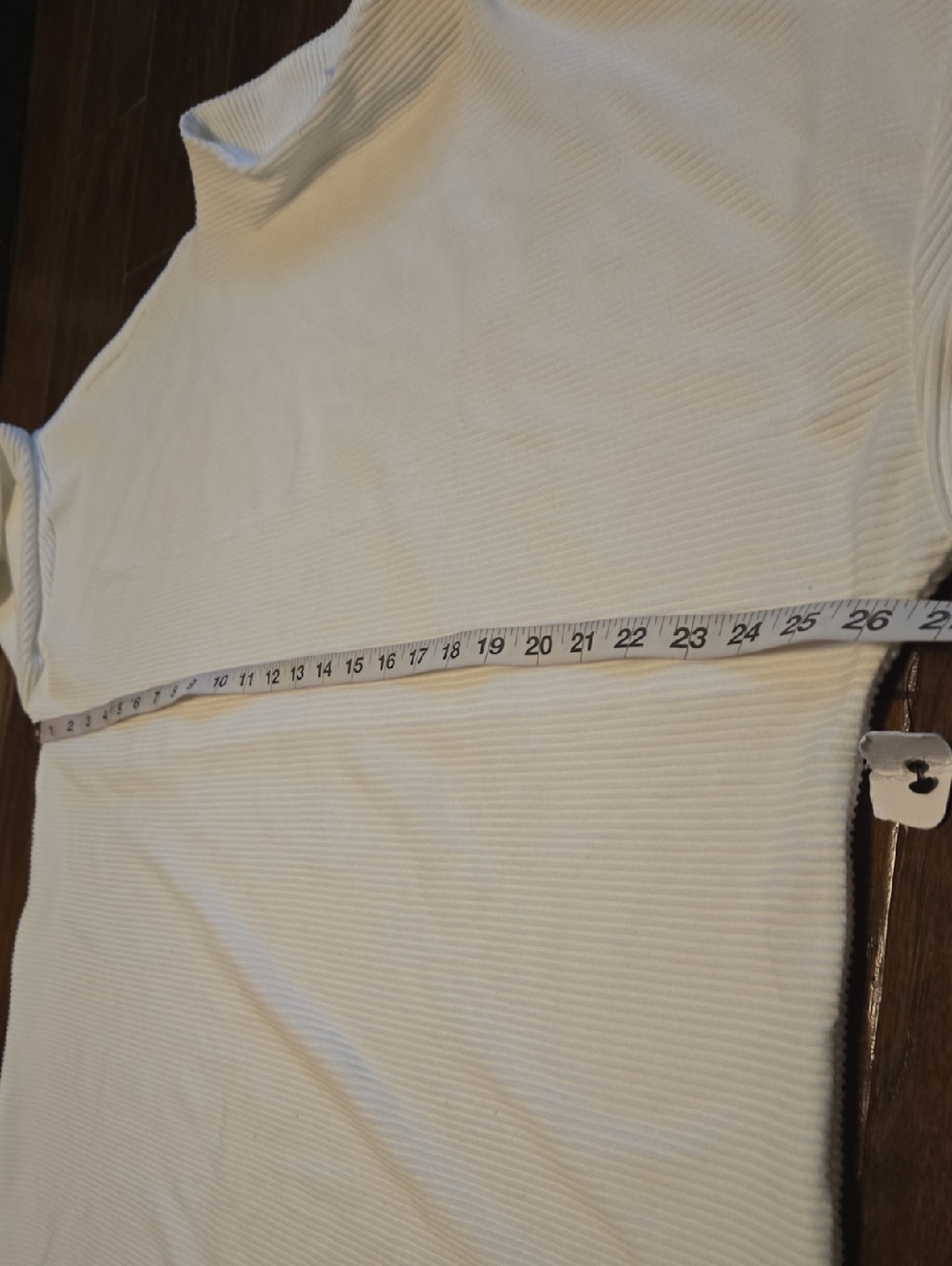 ⛱️Tribal Jeans White Mock Neck Ribbed Long Sleeve Top NWOT Size L - Picture 6 of 10